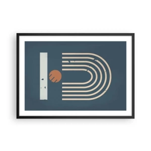 Poster în ramă neagră - Geometrie în funcție de rodie - 70x50 cm