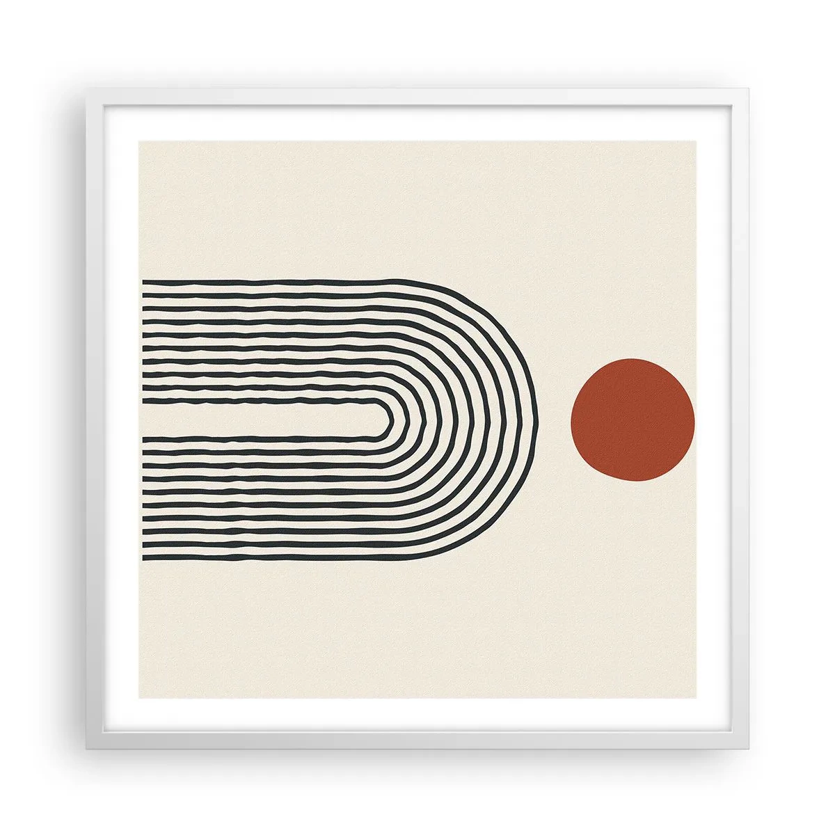 Poster în ramă albă - Magnetismul formelor și al culorilor - 60x60 cm