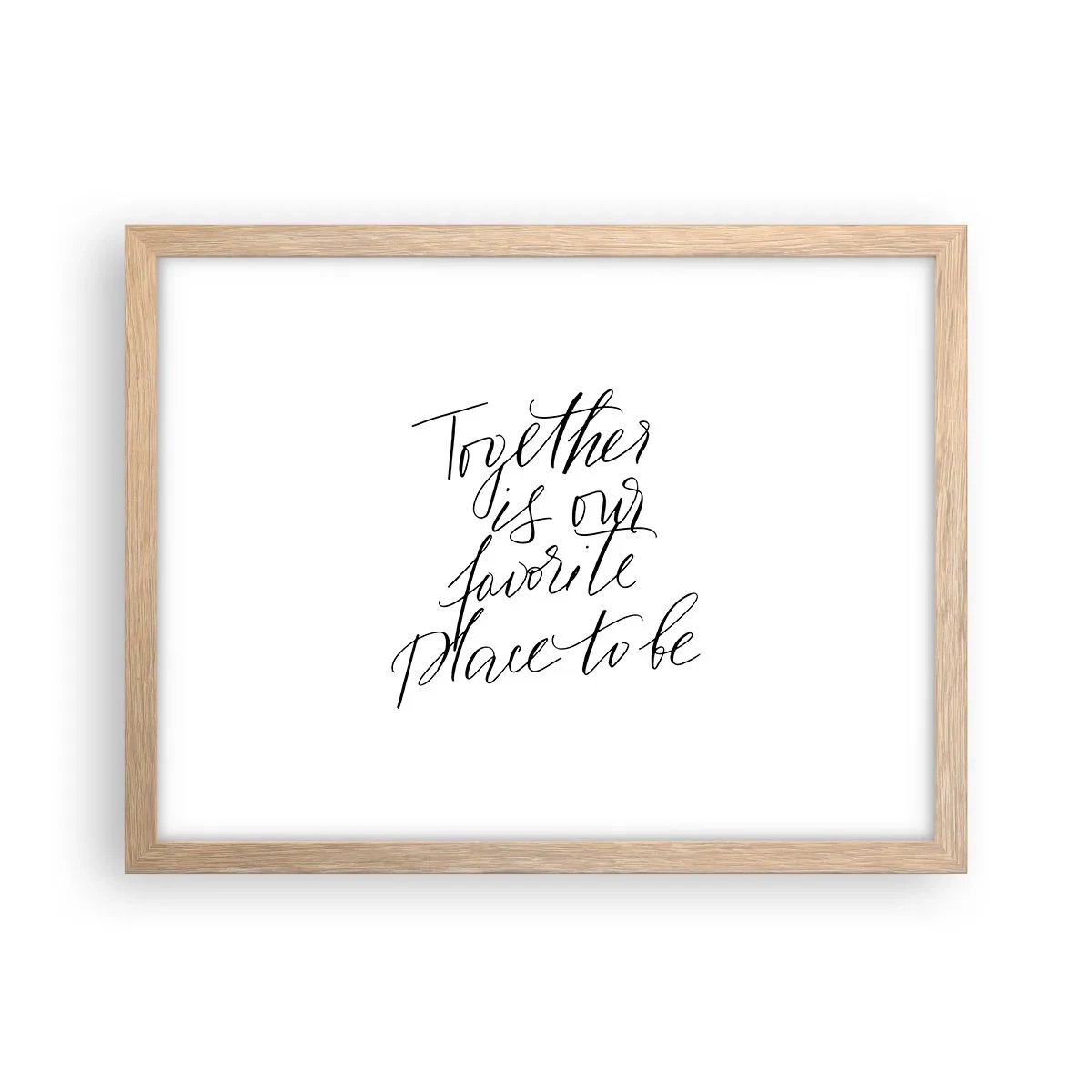 Poster în ramă de stejar deschis - O simți și tu? - 40x30 cm