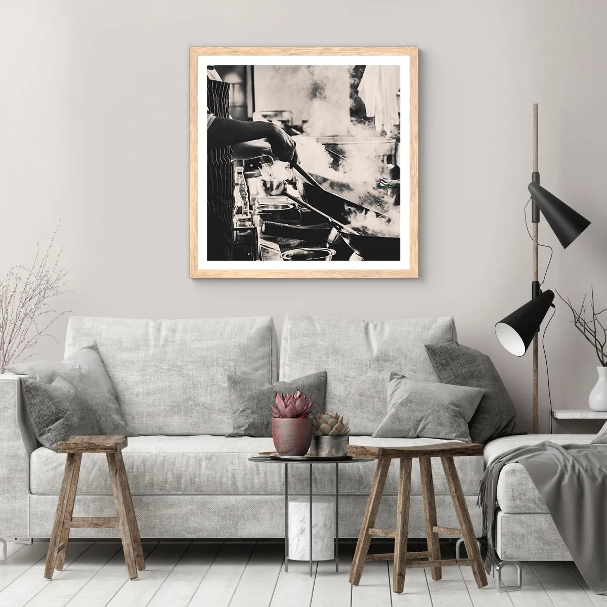 Poster în ramă de stejar deschis - Alchimia aromelor - 30x30 cm