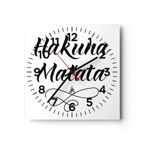 Ceas de perete - Ceas pe sticlă - Cel mai bun sfat - 30x30 cm