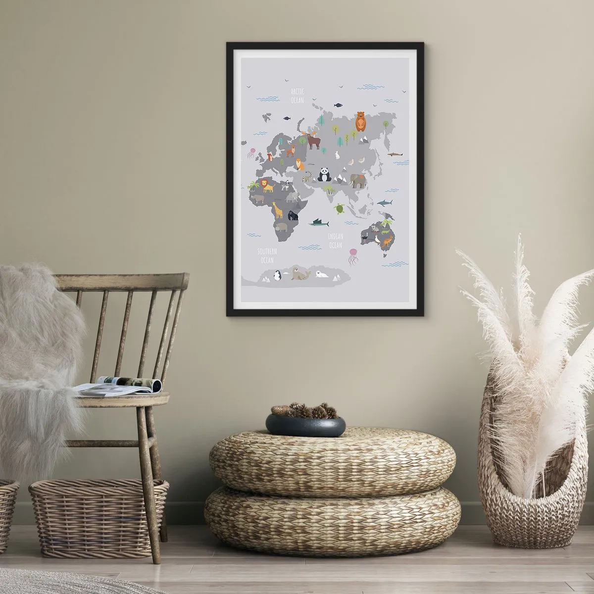 Poster în ramă neagră - Spune-mi de unde ești... - 61x91 cm