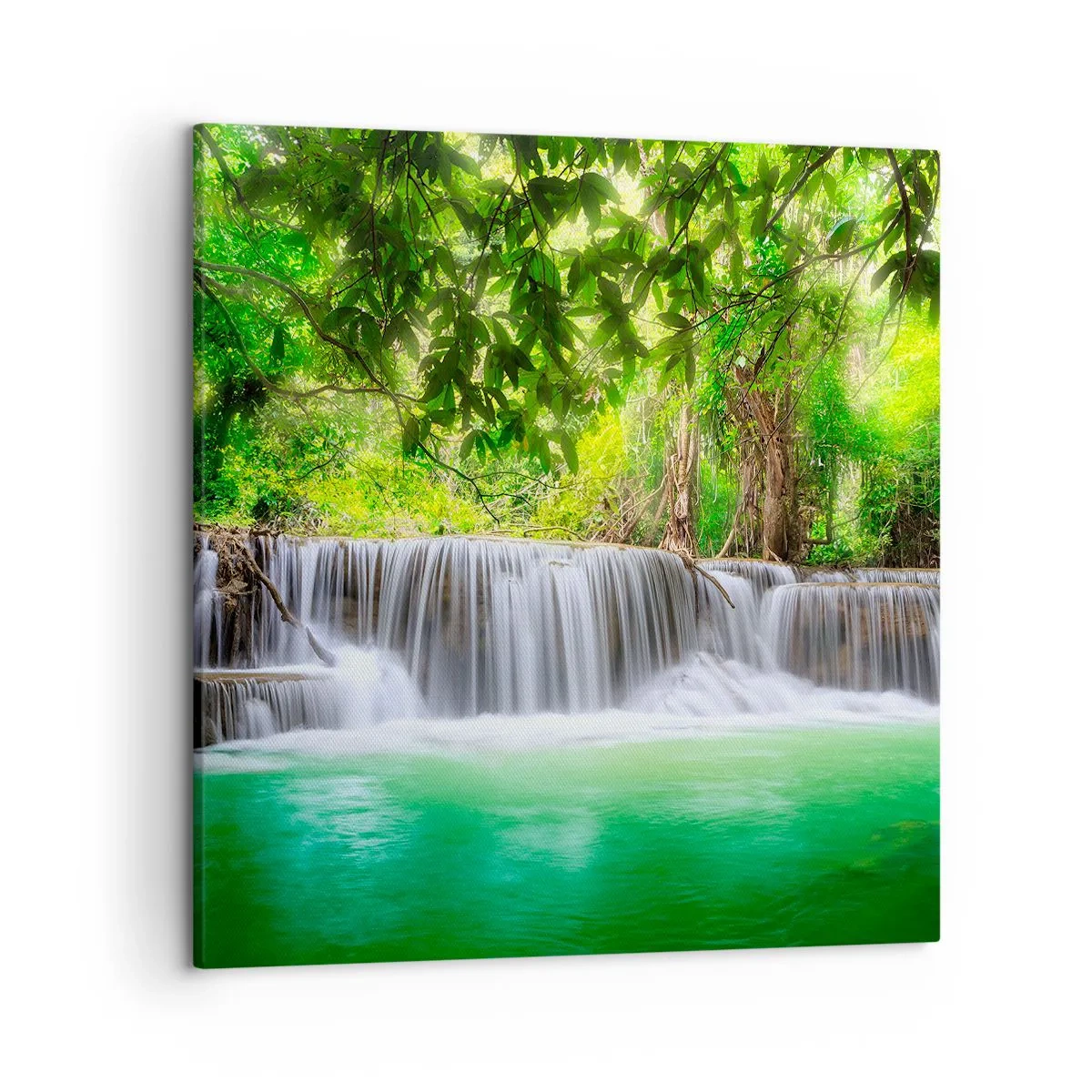 Tablou pe pânză - Cascada verde - 50x50 cm