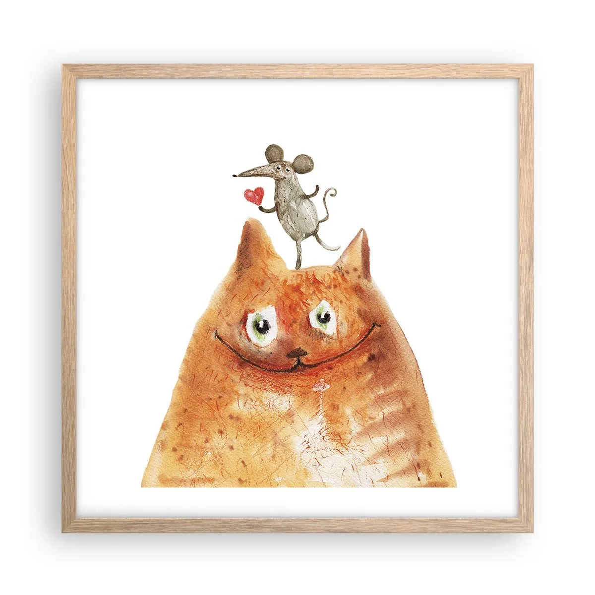 Poster în ramă de stejar deschis - Paradoxurile iubirii - 50x50 cm