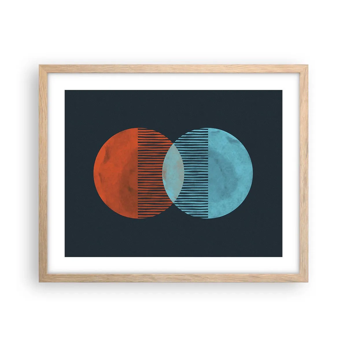 Poster în ramă de stejar deschis - Fantezie astronomică - 50x40 cm