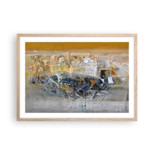 Poster în ramă de stejar deschis - Totul va fi bine - 70x50 cm