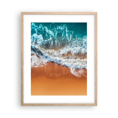 Poster în ramă de stejar deschis - Întotdeauna în tandem - 40x50 cm