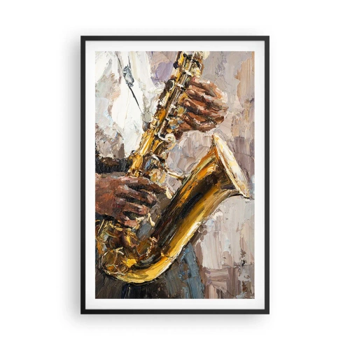 Poster în ramă neagră - E timpul pentru a cânta solo - 61x91 cm