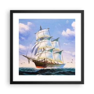 Poster în ramă neagră - Cu mândrie în vânt - 40x40 cm