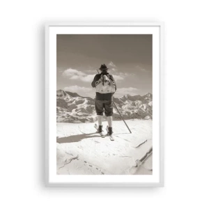 Poster în ramă albă - Și munții sunt la fel - 50x70 cm