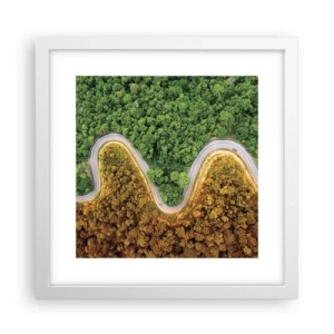 Poster în ramă albă - Frontiere și defilee - 30x30 cm