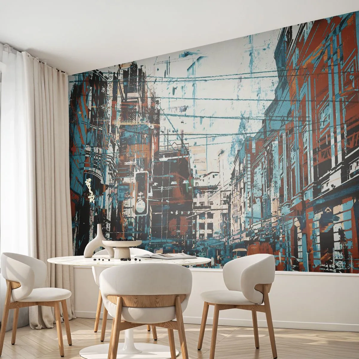 Tapet Premium Canvas - Un traseu printr-un oraș binecunoscut - Oraș, Arhitectură, Bucată - 300x210 cm