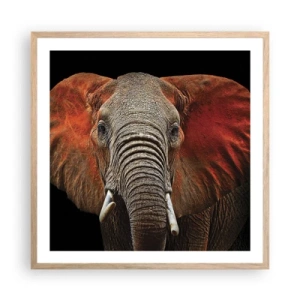 Poster în ramă de stejar deschis - Sunt sălbatic, și tu? - 60x60 cm