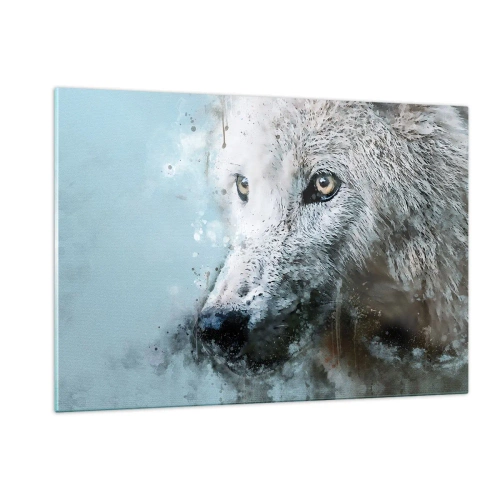 Tablou pe sticlă - Faceți cunoștință cu sufletul lupului - 120x80 cm