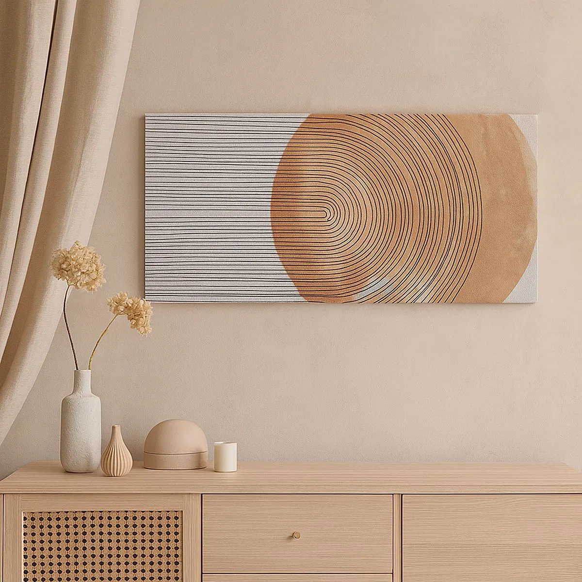 Tablou pe pânză - Compoziția solară - 100x40 cm