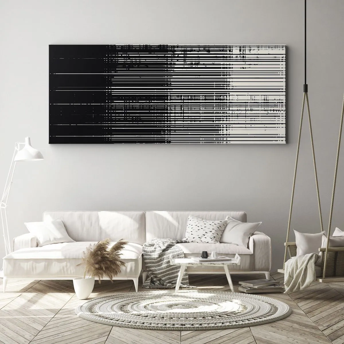 Tablou pe pânză - Valuri și vibrații - 100x40 cm