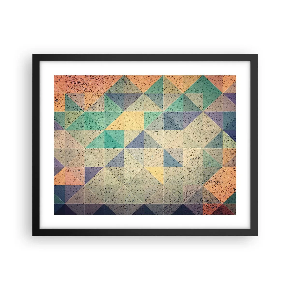 Poster în ramă neagră - Republica triunghiurilor - 50x40 cm