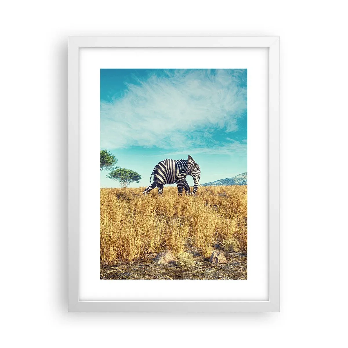 Poster în ramă albă - Griul nu mai este la modă - 30x40 cm