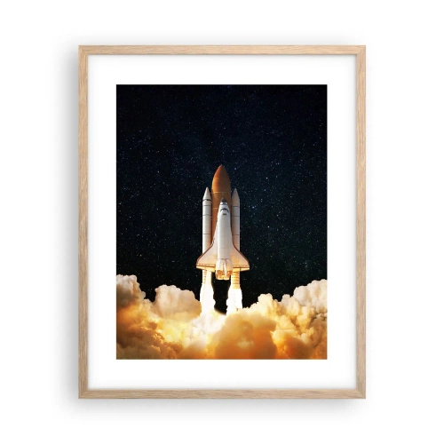 Poster în ramă de stejar deschis - Ad astra! - 40x50 cm