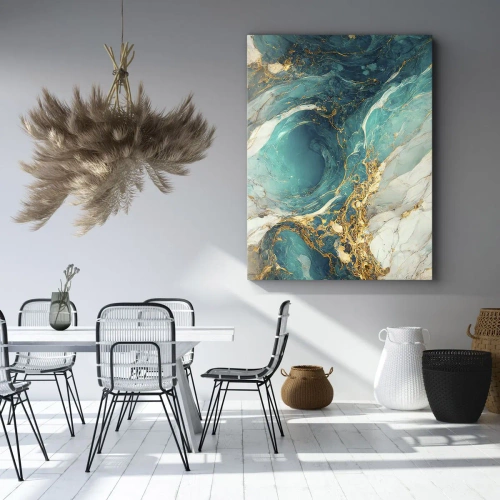 Tablou pe pânză - Compoziție cu vene aurii - 70x100 cm