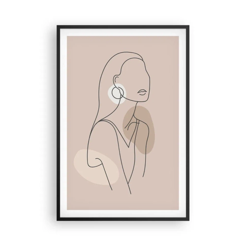 Poster în ramă neagră - Icoana fecioarei - 61x91 cm