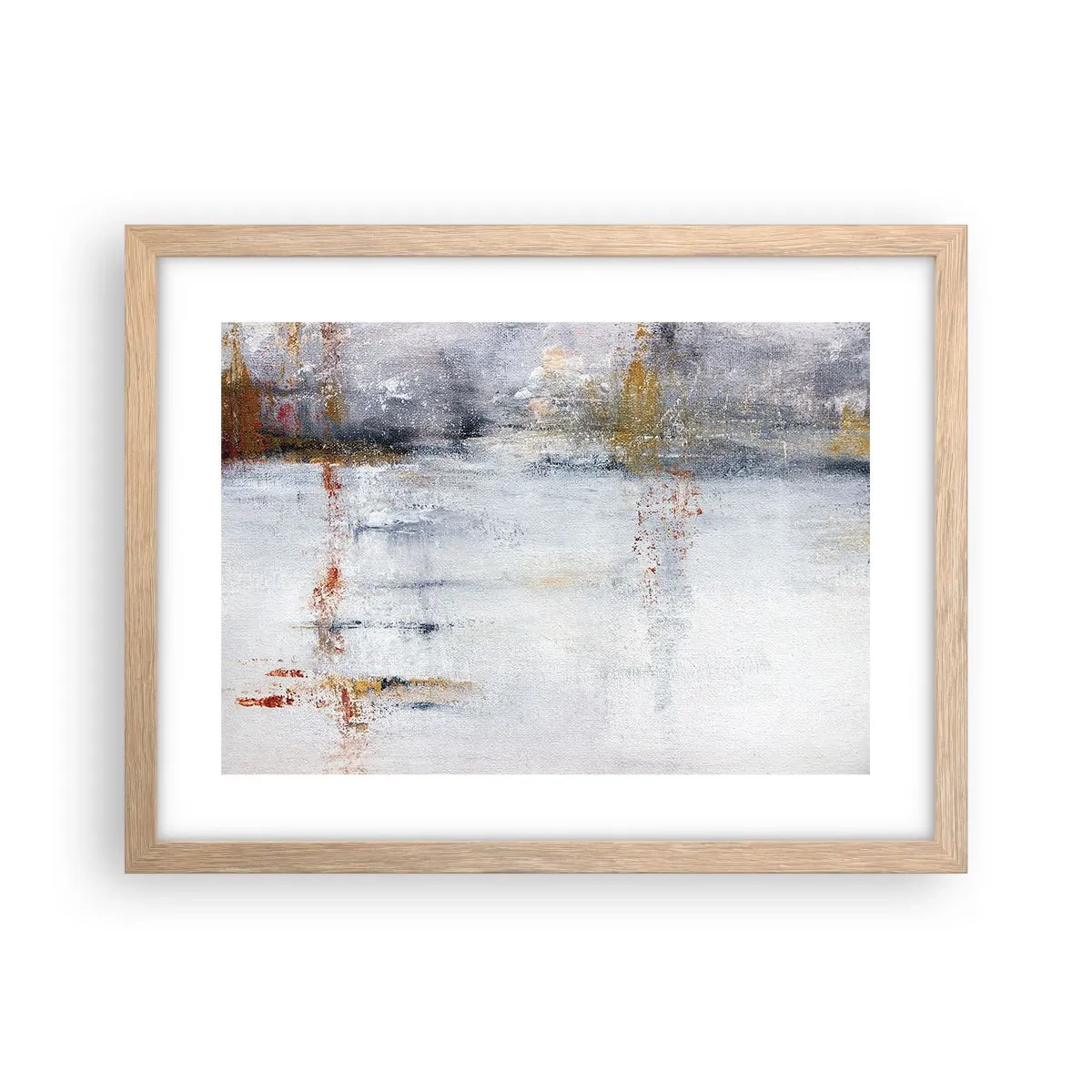 Poster în ramă de stejar deschis - În spatele cortinei de aer - 40x30 cm