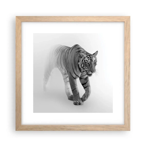 Poster în ramă de stejar deschis - De veghe în ceață - 30x30 cm