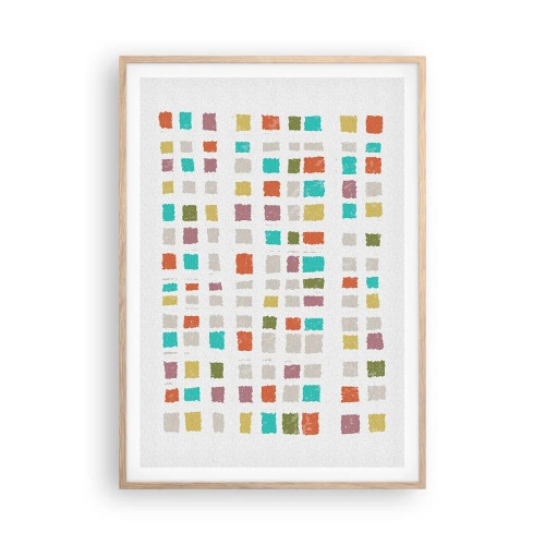 Poster în ramă de stejar deschis - Joc necunoscut - 70x100 cm