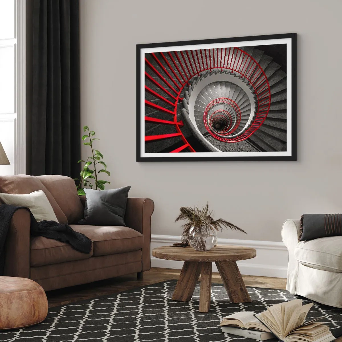 Poster în ramă neagră - Jocuri arhitecturale - 70x50 cm