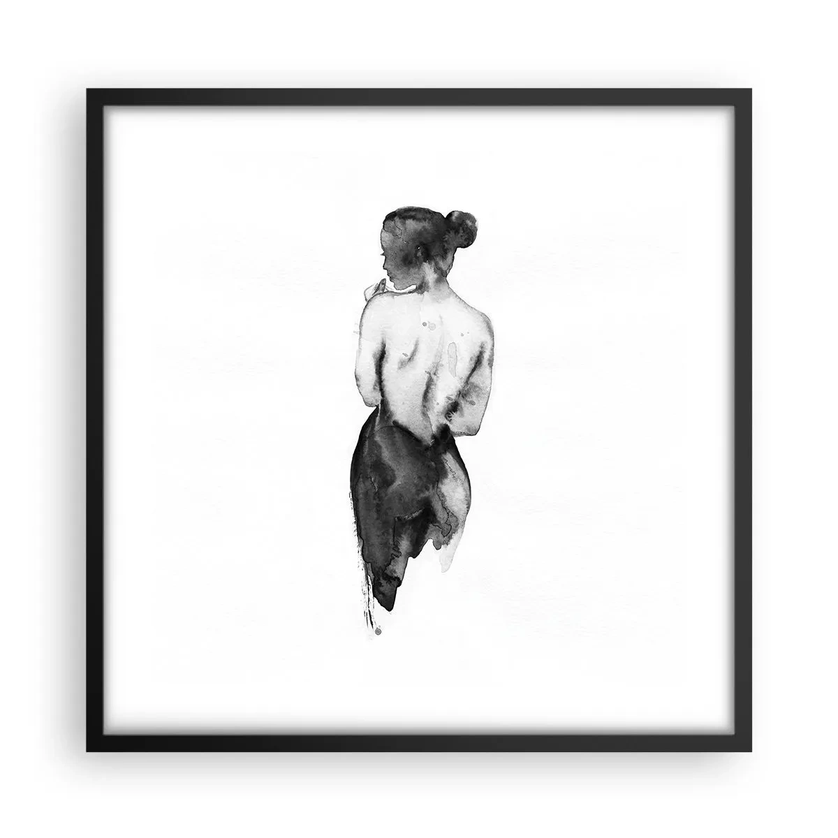 Poster în ramă neagră - Cu ea lumea dispare - 50x50 cm