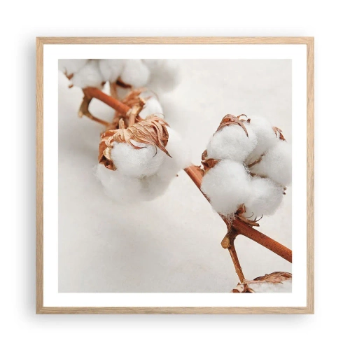 Poster în ramă de stejar deschis - Numai îmbrățișări - 60x60 cm