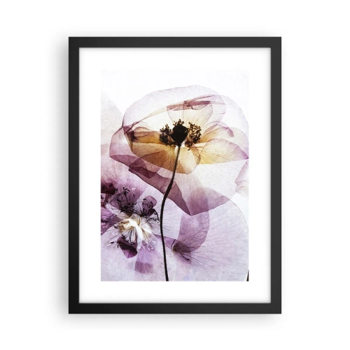 Poster în ramă neagră - Corp de flori transparente - 30x40 cm
