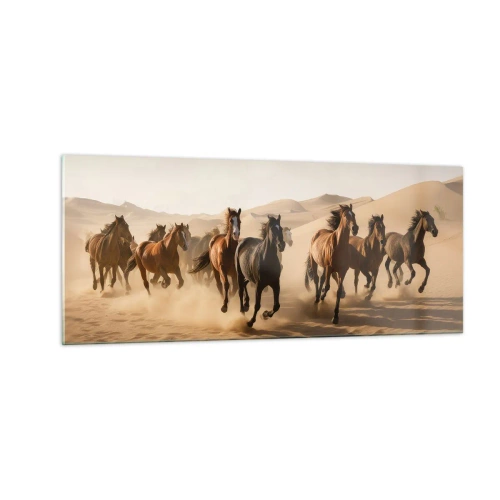 Tablou pe sticlă - Liberi ca vântul - 100x40 cm