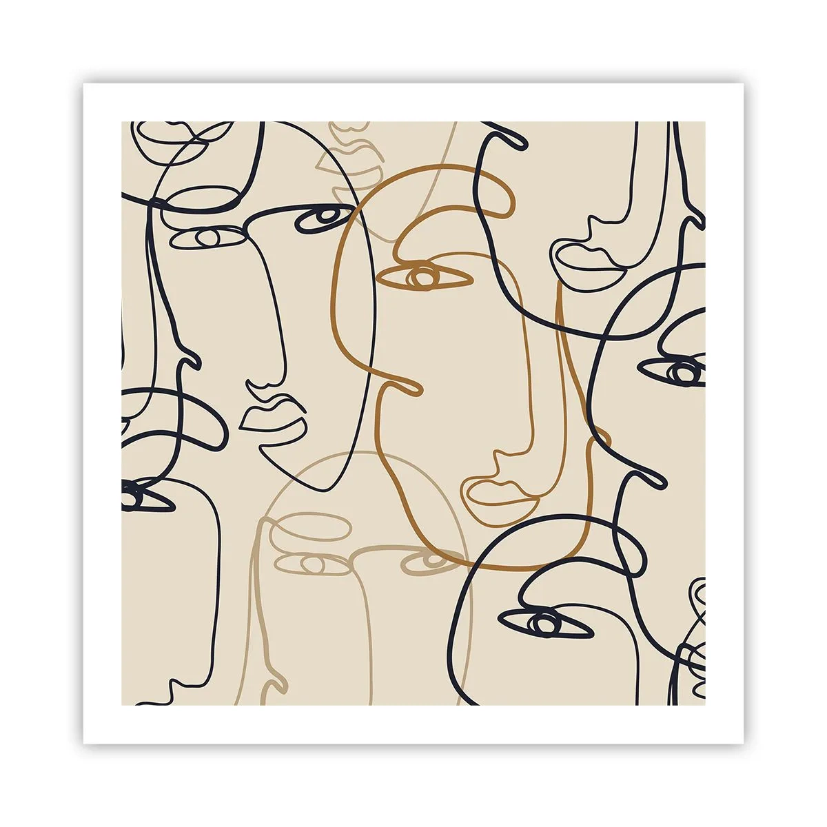 Poster - Portret multiplicat - 60x60 cm