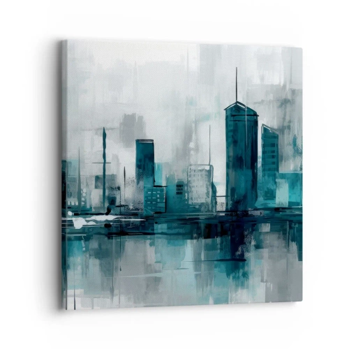 Tablou pe pânză - Un oraș de culoarea ploii - 30x30 cm