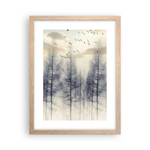 Poster în ramă de stejar deschis - Spiritele pădurii - 30x40 cm