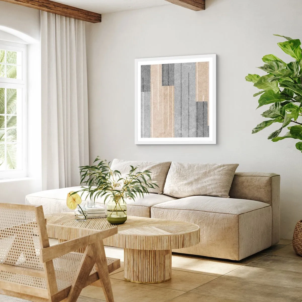 Poster în ramă albă - Compoziție: în poziție verticală - 30x30 cm