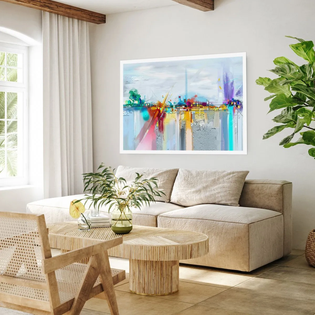 Poster - Pod de bucurie peste râul vieții - 50x40 cm