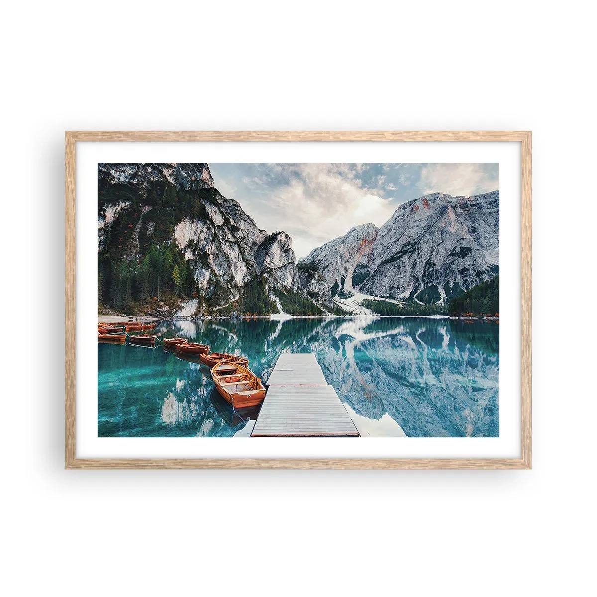 Poster în ramă de stejar deschis - Îți vom arăta frumusețea - 70x50 cm