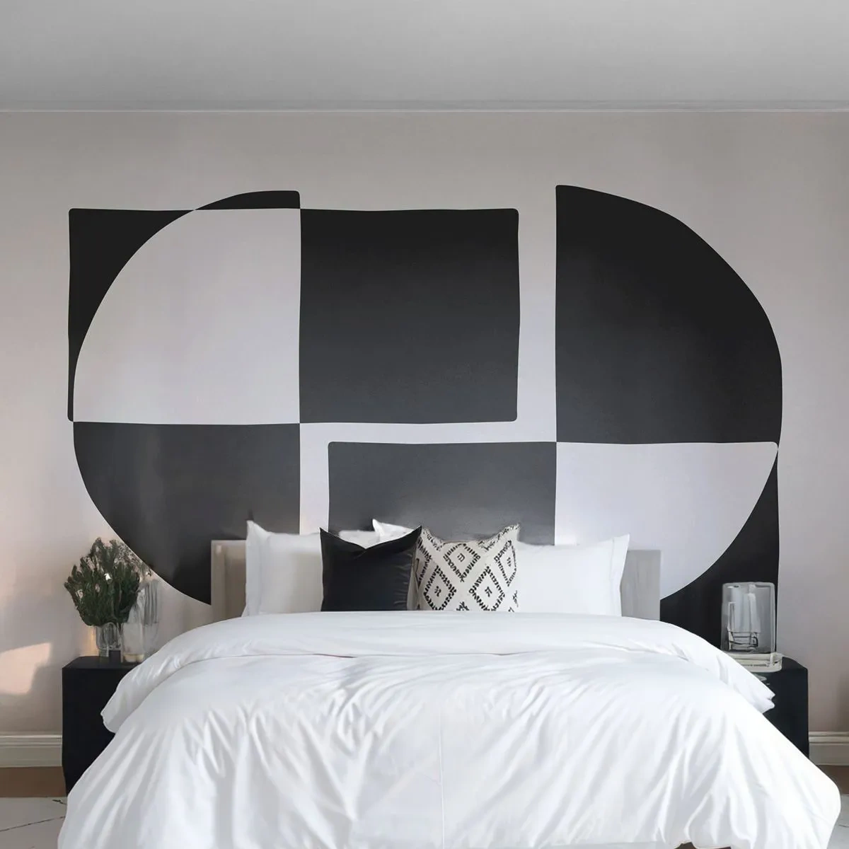 Tapet Autoadeziv Deluxe Sticker - Antiteză - sinteză - Abstracția, Bucată, alb-negru - 250x175 cm