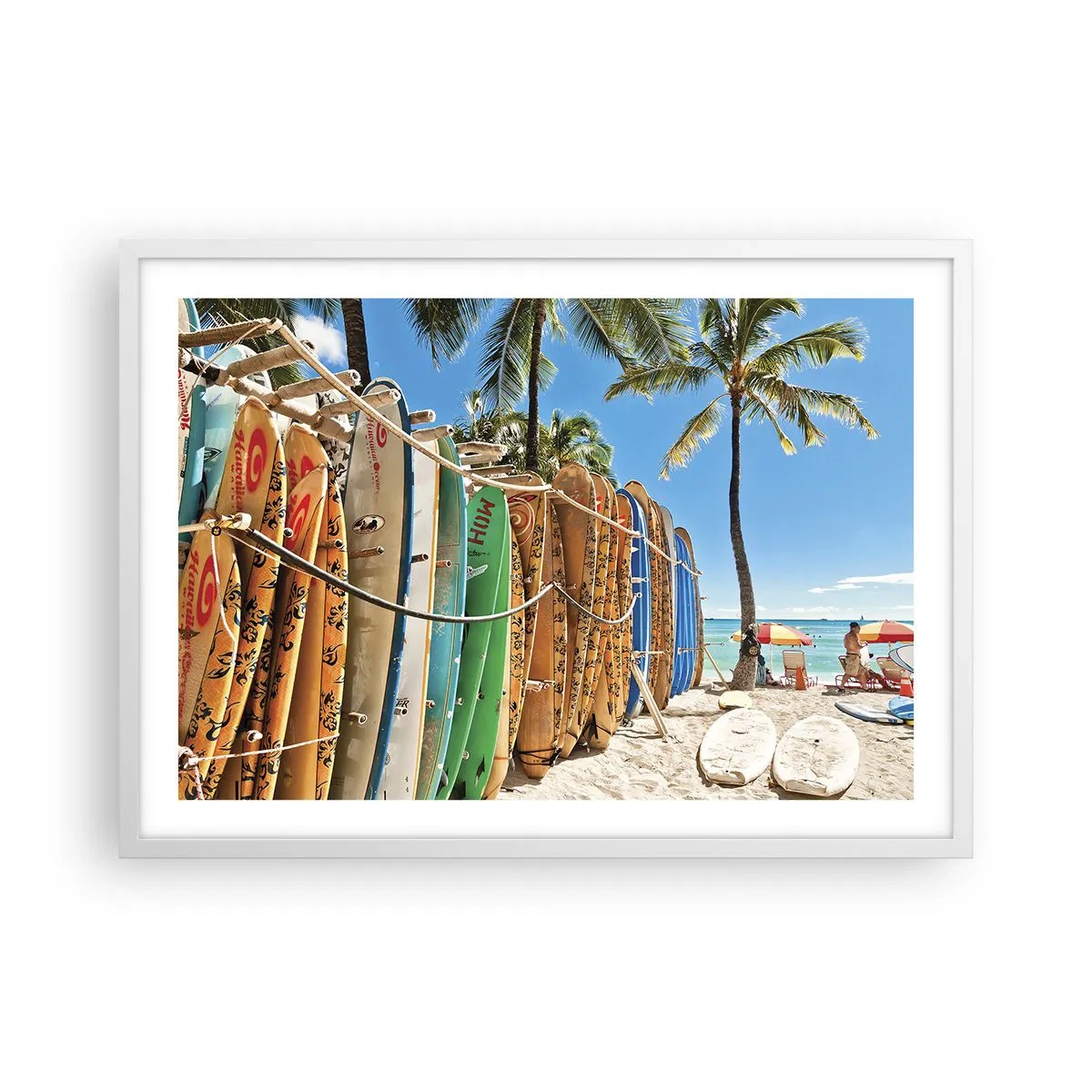 Poster în ramă albă - Distracție însorită - 70x50 cm