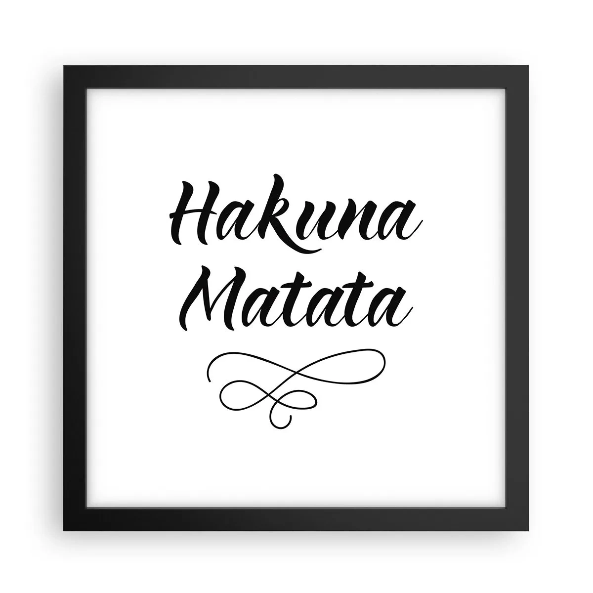 Poster în ramă neagră - Cel mai bun sfat - 30x30 cm