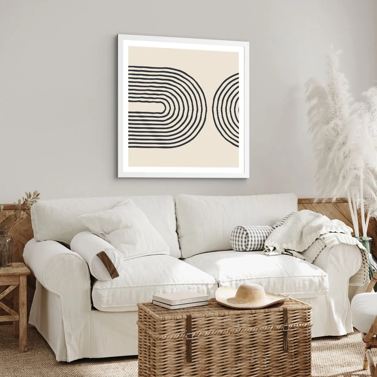 Poster în ramă albă - În curând... - 40x40 cm