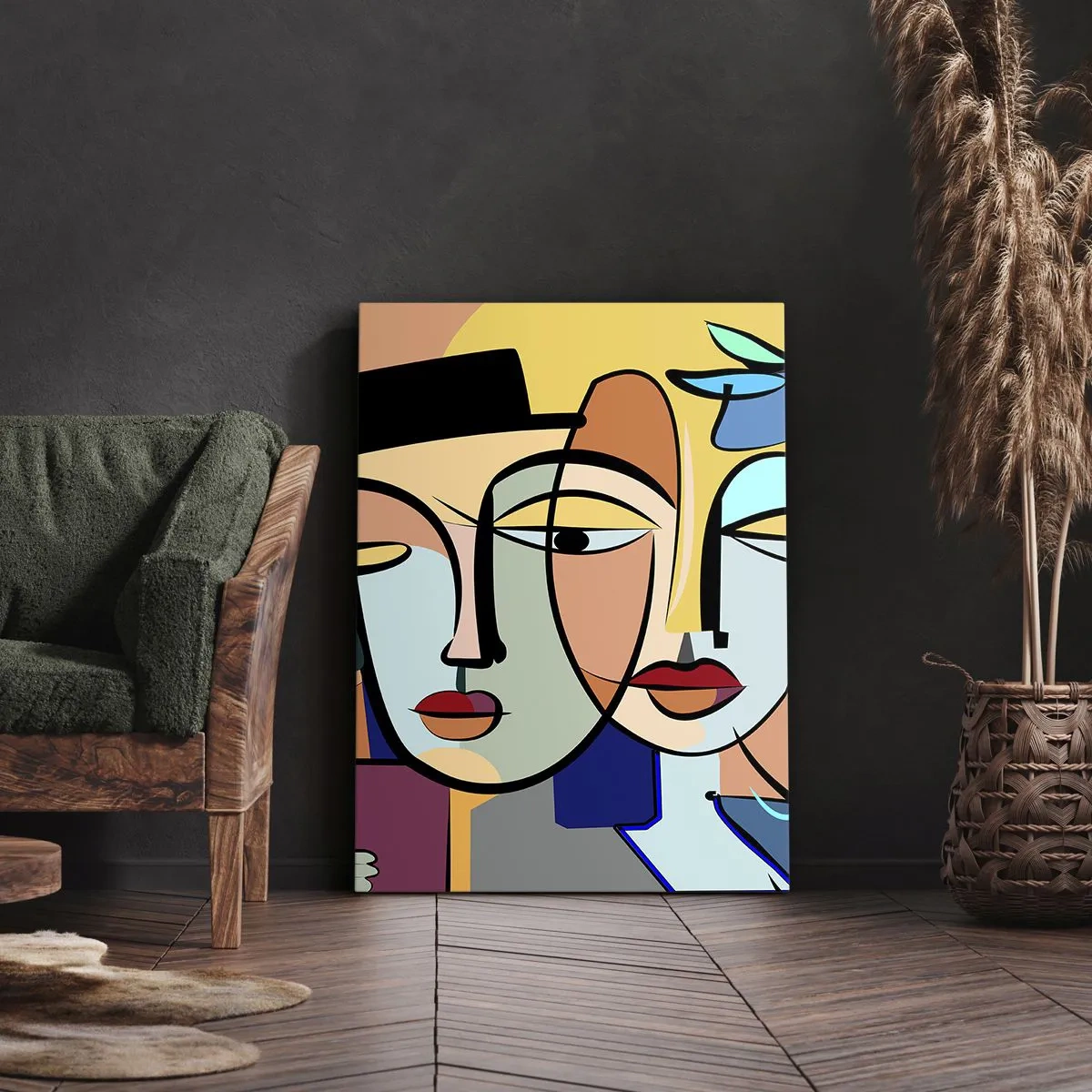 Tablou pe pânză - Întâlnire cu Picasso - 50x70 cm