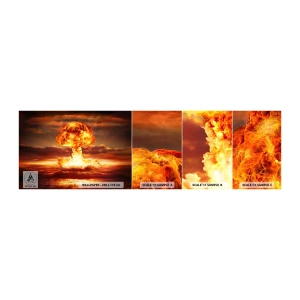 Mostră tapet autocolant Deluxe Sticker - Și sfârșitul va veni - Bombă atomică, Militar, Grafică - 100x30 cm