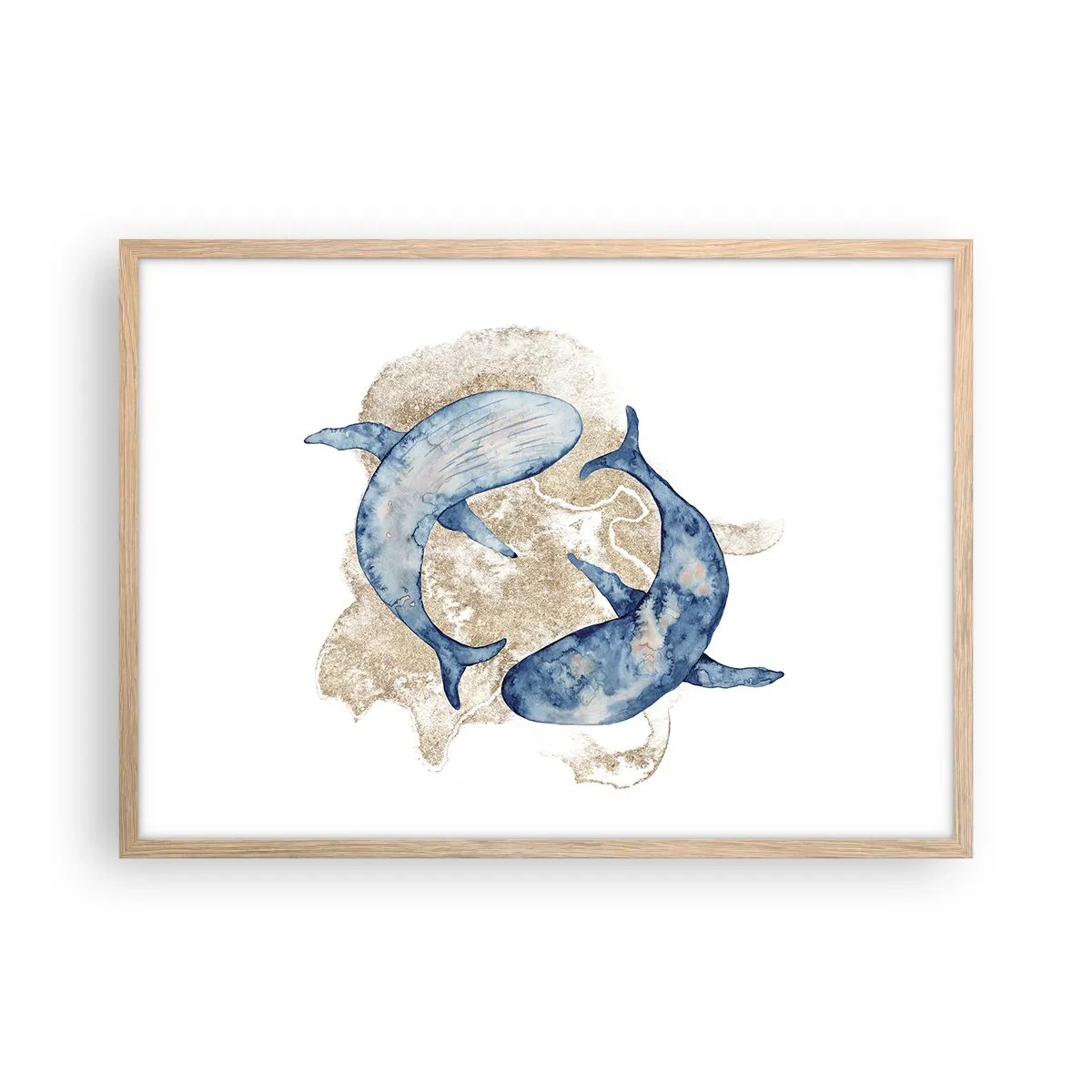 Poster în ramă de stejar deschis - Prietenie sau iubire? - 70x50 cm