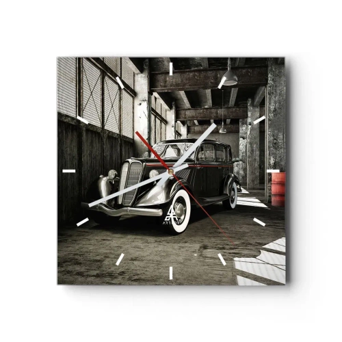 Ceas de perete - Ceas pe sticlă - Eleganța eternă a anilor `30 - 40x40 cm