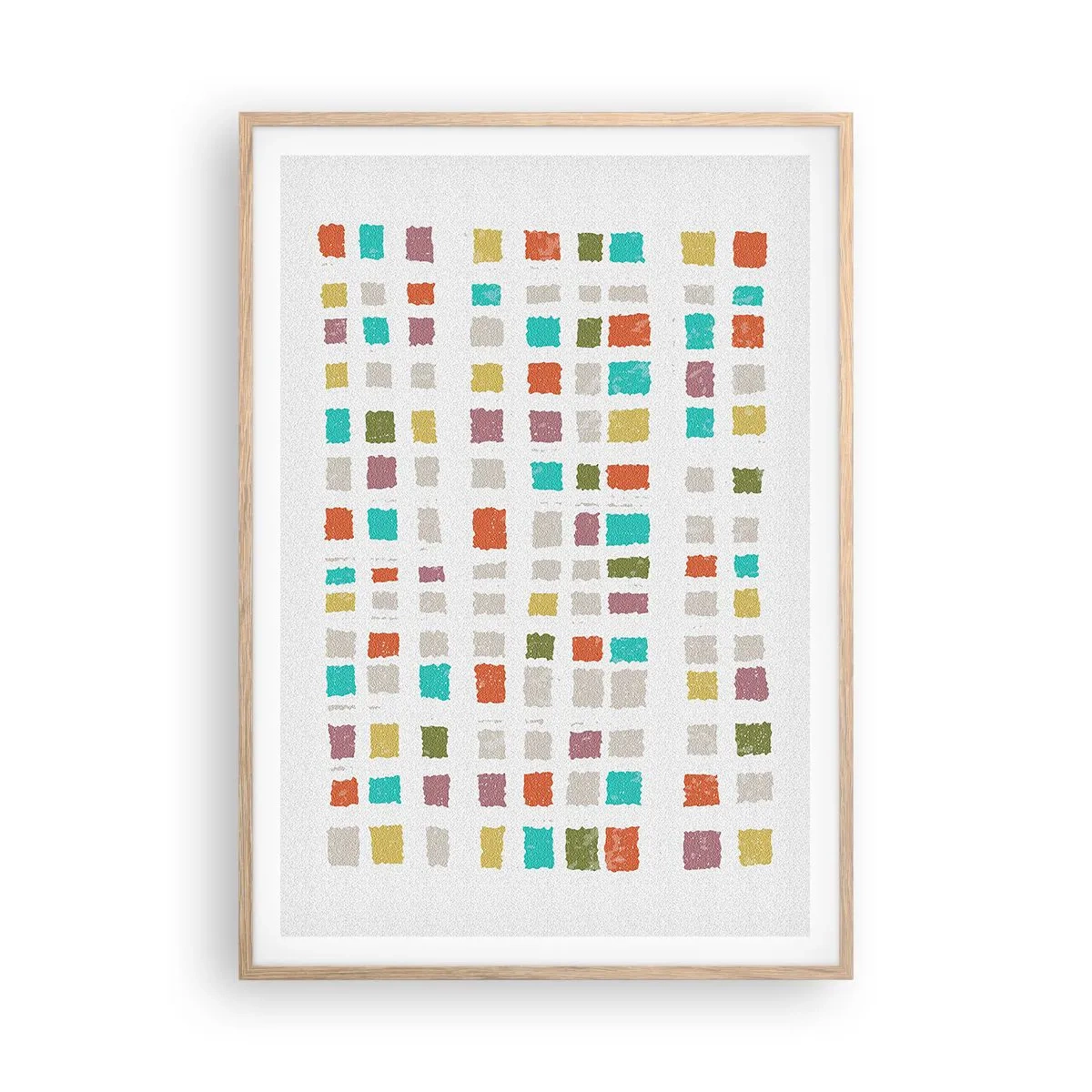 Poster în ramă de stejar deschis - Joc necunoscut - 70x100 cm