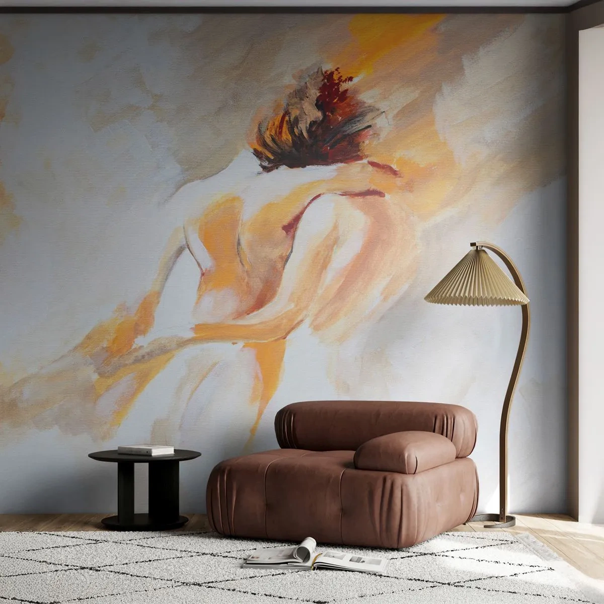 Tapet Premium Canvas - În cerul proximității - Bucată, Cuplu îndrăgostit, Dragoste - 400x280 cm