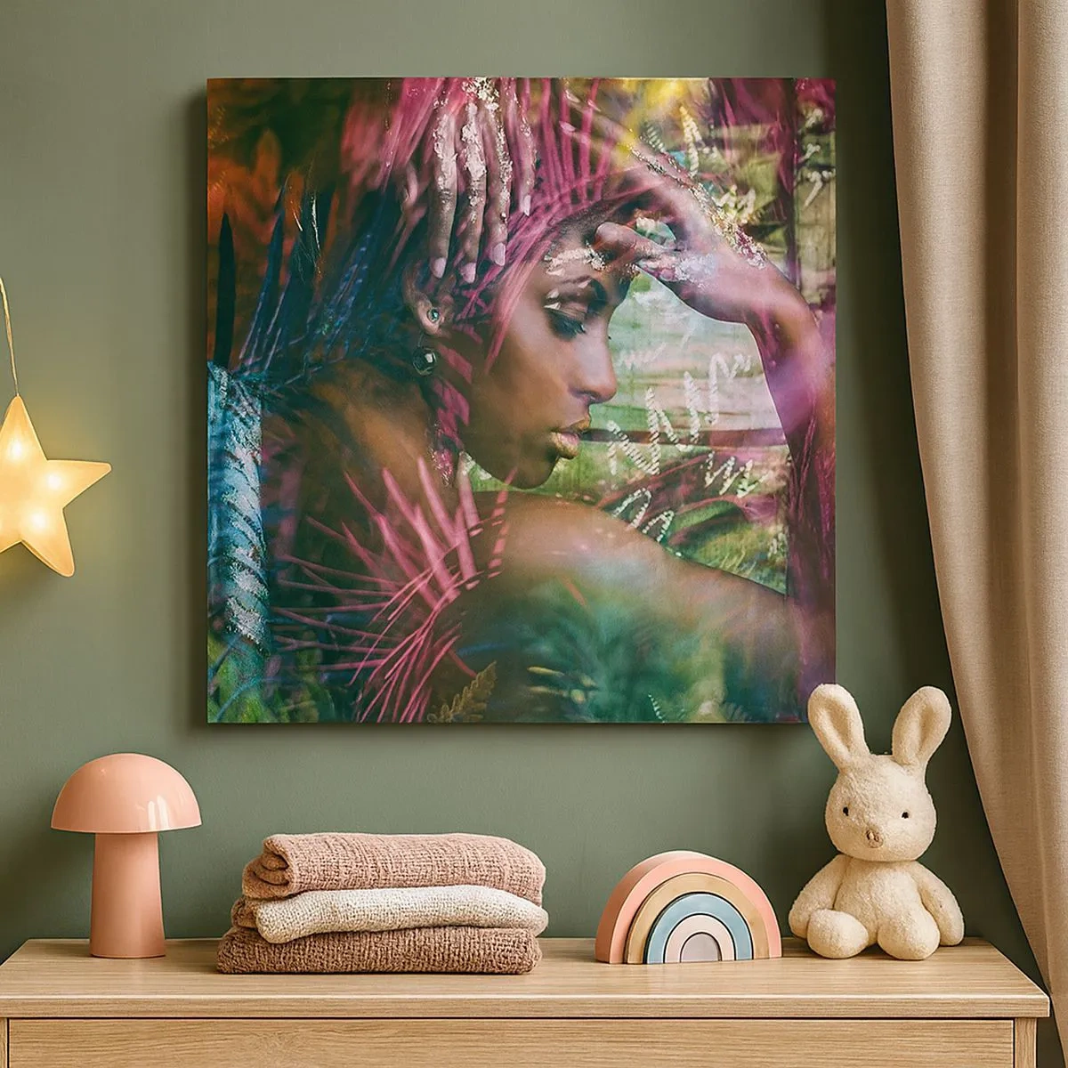 Tablou pe pânză - Mama Natură în junglă - 30x30 cm